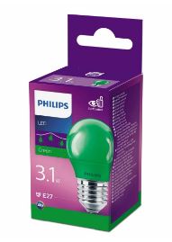 PHILIPS LED GREEN E27 3.1W