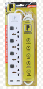 POWERHOUSE PHEC-500 5 GANG UNIVERSAL SOCKET (INDIVIDUAL SWITCH)