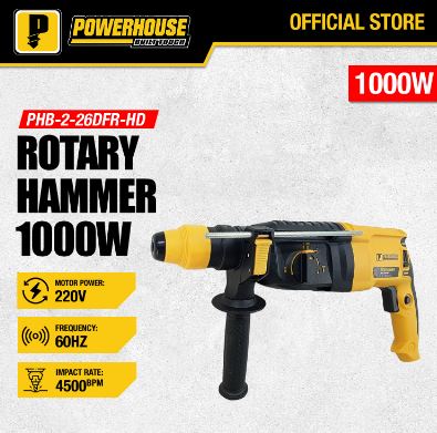 POWERHOUSE PHB-2-26DFR-HD ROTARY HAMMER 1,000W