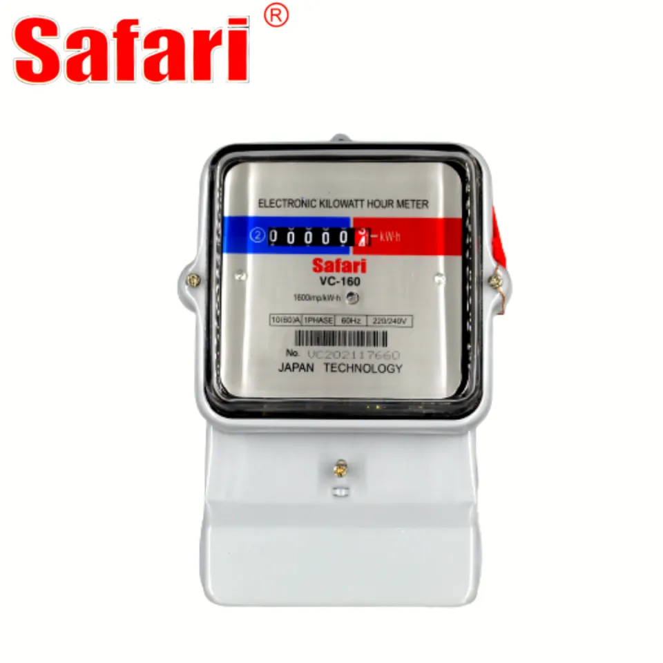 SAFARI DIGITAL KILOWATT HOUR METER GLASS TYPE