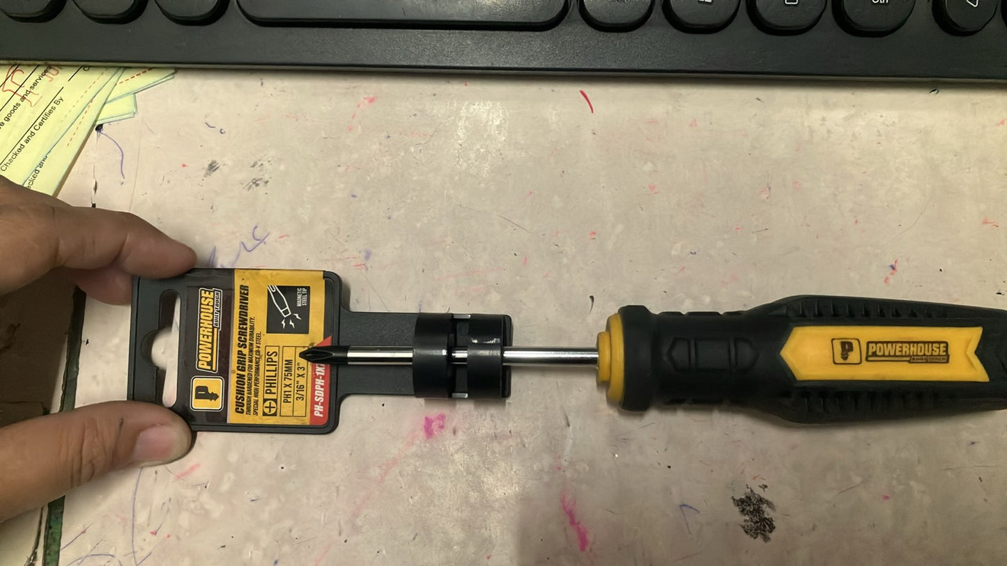 POWER HOUSE CUSHION SCREWDRIVER PH1X75MM (PH-SDPH-1X75)