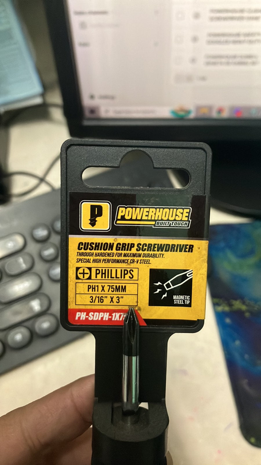 POWER HOUSE CUSHION SCREWDRIVER PH1X75MM (PH-SDPH-1X75)