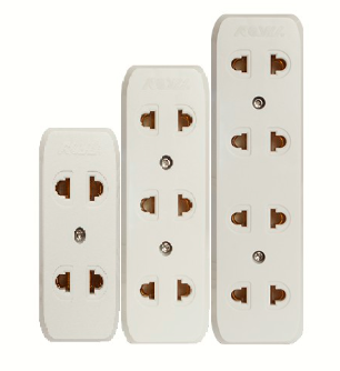 ROYU 3 GANG UNIVERSAL OUTLET SURFACE TYPE 10A