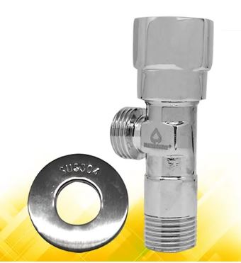 WATERHOUSE 2-WAY BRASS ANGLE VALVE IN CHROME PLATED BODY