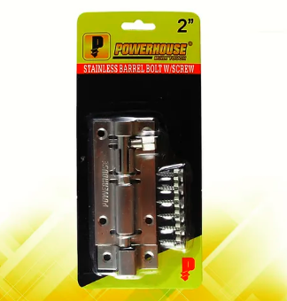 POWERHOUSE STAINLESS BARREL BOLT WITH SCREW ''2