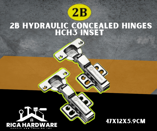 2B HYDRAULIC CONCEALED HINGES HCH3 INSET 47x12x5.9CM
