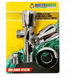 WATERHOUSE CHROME ALLOY 3-WAY ANGLE VALVE W/ 2KNOBS