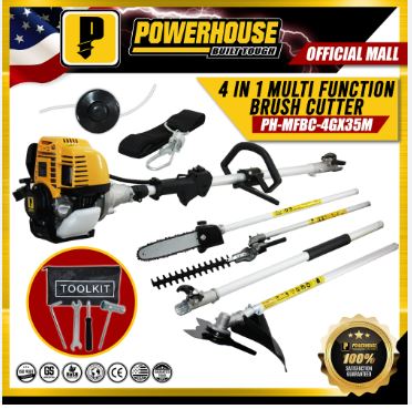 POWERHOUSE 4IN1 MULTI FUNCTION 4 STROKE BUSH CUTTER (HEDGE TRIMMER & MINI SAW )
