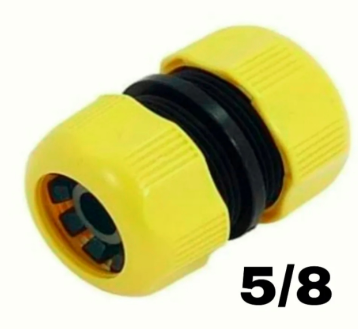 PVC YELLOW HOSE COUPLING 5/8 E-8238