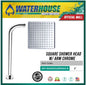 WATERHOUSE 8IN1 SQUARE SHOWER HEAD W/ARM CHROME