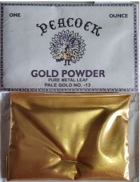 PEACOCK GOLD POWDER PURE METAL LEAF PALE GOLD NO.13