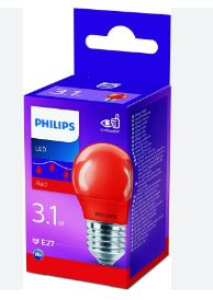 PHILIPS LED RED E27 3.1W