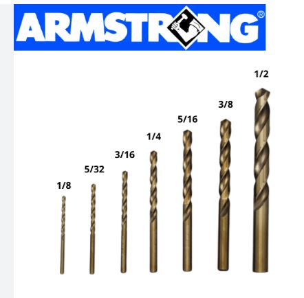 ARMSTRONG COBALT DRILL BIT 5/32