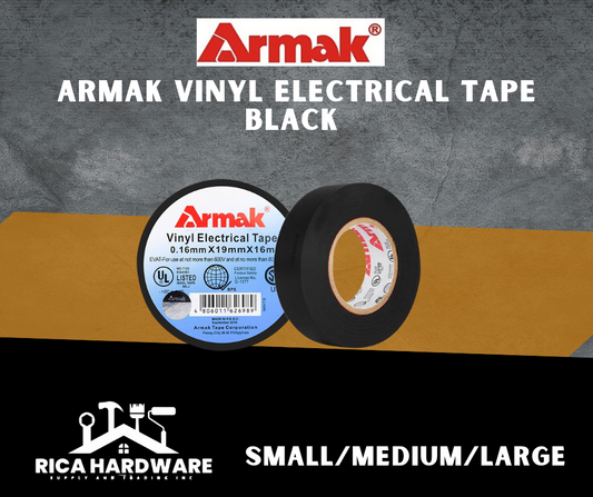 ARMAK VINYL ELECTRICAL TAPE BLACK (SMALL/MEDIUM/LARGE)