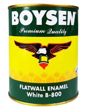 BOYSEN FLAT WALL ENAMEL WHITE B800 1L