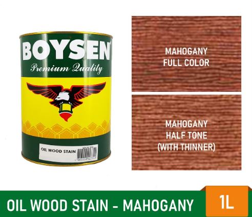 BOYSEN OIL WOOD STAIN MAHOGANY 1L