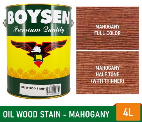 BOYSEN OIL WOOD STAIN MAHOGANY 4L