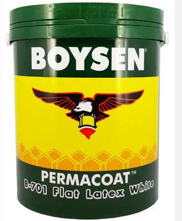 BOYSEN PERMACOAT LATEX FLAT WHITE B701 1L