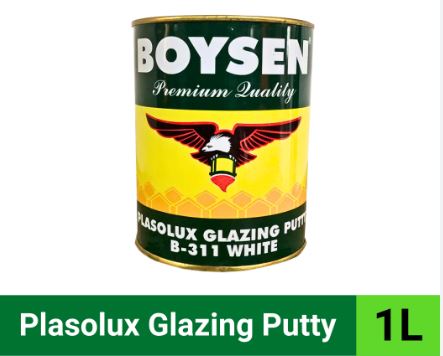 BOYSEN PLASOLUX GLAZING PUTTY WHITE 1L