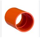 PVC ORANGE COUPLING 1/2