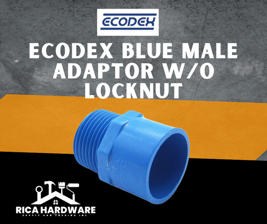 ECODEX BLUE MALE ADAPTOR W/O LOCKNUT