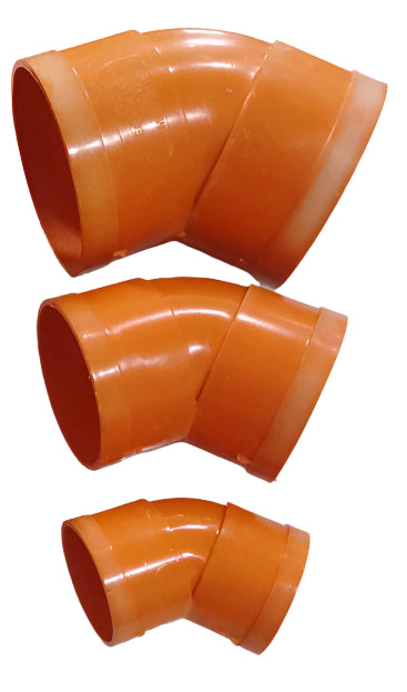 BIO ORANGE FITTINGS ELBOW 4" X 1/8"-45*