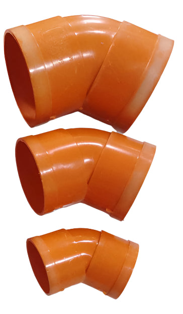 BIO ORANGE FITTINGS ELBOW 3" X 1/8"-45*