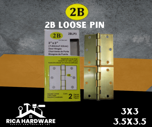 2B LOOSE PIN HINGES 3X3