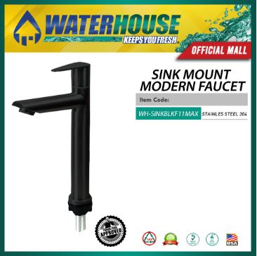 WATERHOUSE STAINLESS 304 SINK MOUNT MODERN FAUCET DESIGN F11 MATTE BLACK