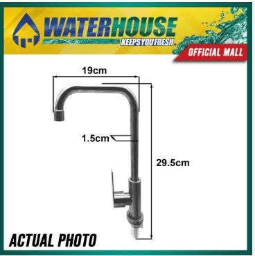 WATERHOUSE STAINLESS 304 SINK SQUARE FAUCET DESIGN F8 MATTTE BLACK