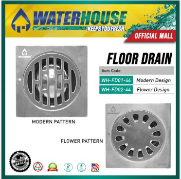 WATERHOUSE STAINLESS 304 GRADE FLOOR DRAIN FLOWER PATTERN DESIGN