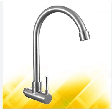 WATERHOUSE STAINLESS WALLMOUNT GOOSENECK FAUCET DESIGN F1