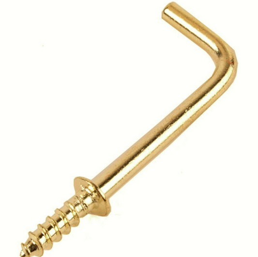 SQUARE HOOKS BRASS COATED 1 1/4