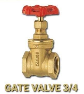KITZ BRASS GATE VALVE 3/4