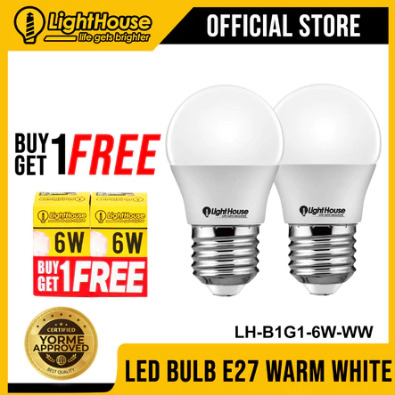 LIGHTHOUSE LHCBE27-6W-WW LED BULB BUY 1 TAKE 1