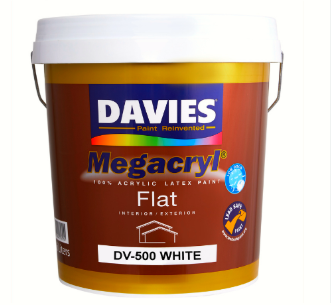 DAVIES MEGACRYL ACRYLIC FLAT WHITE 16L