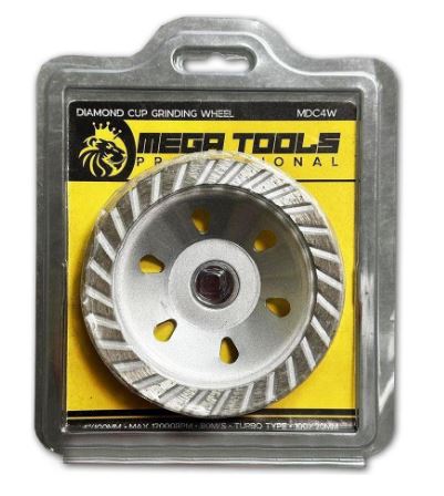 MEGA DIAMOND CUP GRINDING WHEEL 4"