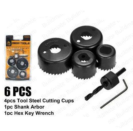 MEGA HOLE SAW SET 6PCS