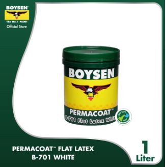 BOYSEN PERMACOAT FLAT LATEX WHITE B-701 (1L)