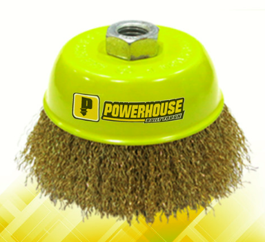 POWERHOUSE CUP BRUSH PLAIN M10X1.50MMX3"