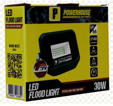 POWERHOUSE PHEFDL-DOB-IP66-30W-DLFLOOD LIGHT 30W