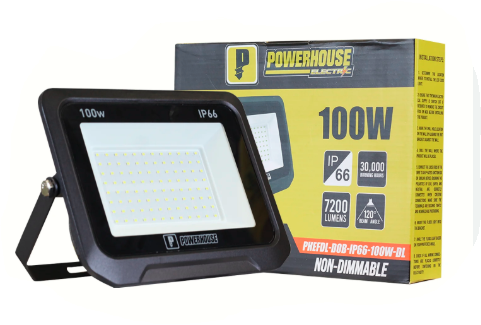 POWERHOUSE PHEFDL-DOB-IP66-100W-DL FLOOD LIGHT