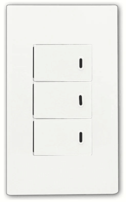 POWERHOUSE LHWD-201-P1-3W ELECTRIC GANG PLATE WITH 3-WAY SWITCH 1PC