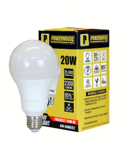 POWERHOUSE PHECBE27-20W-DL ELECTRIC LED CLASSIC BULB DAYLIGHT 20W
