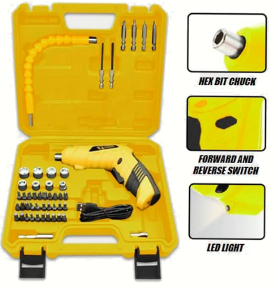 POWERHOUSE PH-CSDRIVER-4V CORDLESS MINI SCREWDRIVER 14 HEX 4VOLTS