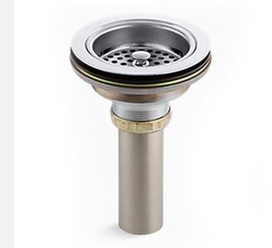 WATERHOUSE STAINLESS BASKET STRAINER W/TAIPIECE (POLISHED SURFACE)