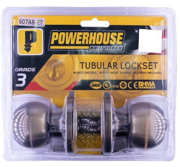 POWERHOUSE 607AB-ET TUBULAR LOCK SET