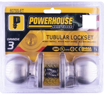 POWERHOUSE TUBULAR LOCK SET (607SS-ET)