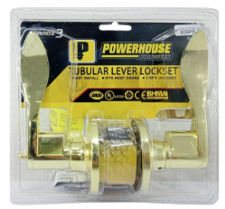 POWERHOUSE TUBULAR LEVER LOCKSET ( 809PB-ET)