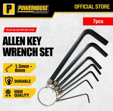 POWERHOUSE ALLEN KEY WRENCH SET 1.5MM-6MM/ 7PCS